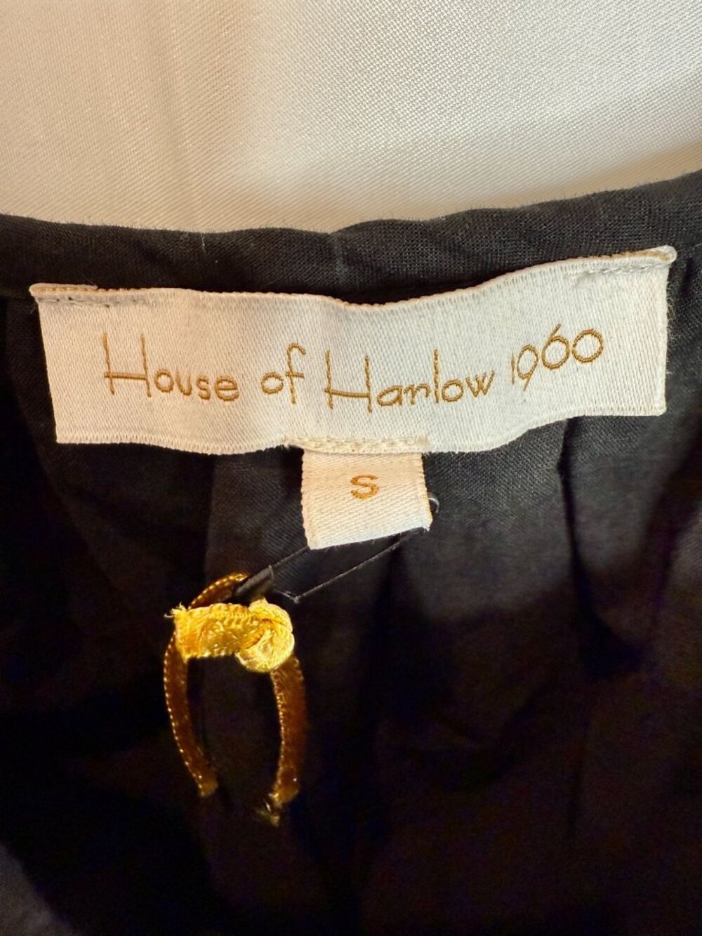 House of Harlow 1960 Black Puff Sleeve Mini Dress Size S - Picture 8 of 8